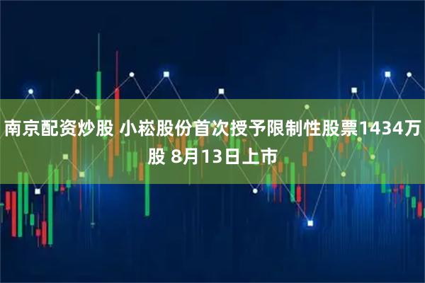 南京配资炒股 小崧股份首次授予限制性股票1434万股 8月13日上市